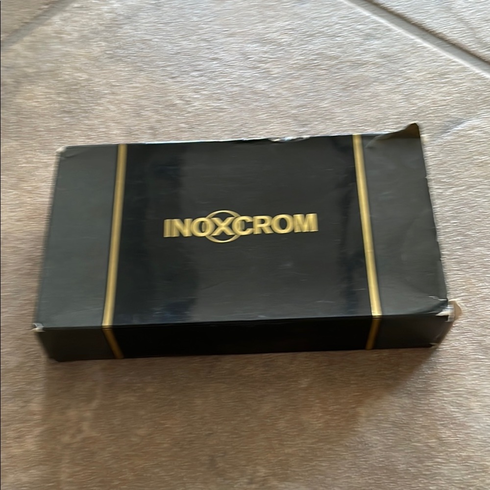 Original Inoxcrom Silver Gold-Fountain Pen and Ballpoint Pen Set.